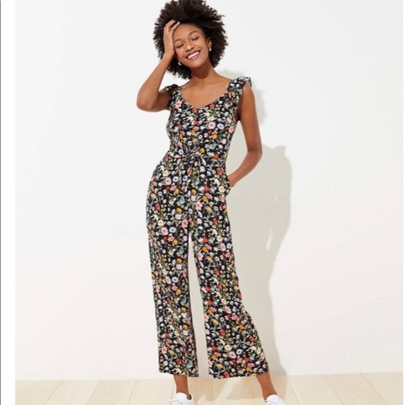 Loft Floral Sleeveless Jumpsuit - Picture 1 of 11